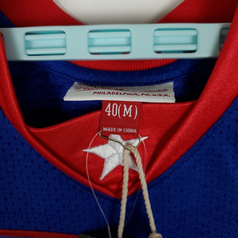 Allen Iverson Mitchell & Ness M Medium Authentic NBA All-Star Jersey Blue #3 NWT - Picture 6 of 11